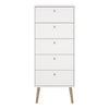 Cumbria Chest 5 Drawers White