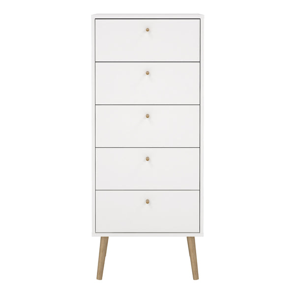Cumbria Chest 5 Drawers White