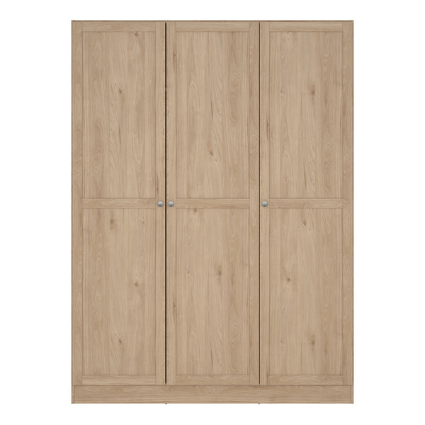 Brande Wardrobe with 3 Frame Doors in Jackson Hickory