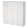 Brande Wardrobe with 4 Frame Doors in White