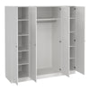 Brande Wardrobe with 4 Frame Doors in White