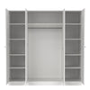 Brande Wardrobe with 4 Frame Doors in White