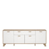 Ikast Sideboard 4 Doors + 1 Drawer in Jackson Hickory and White