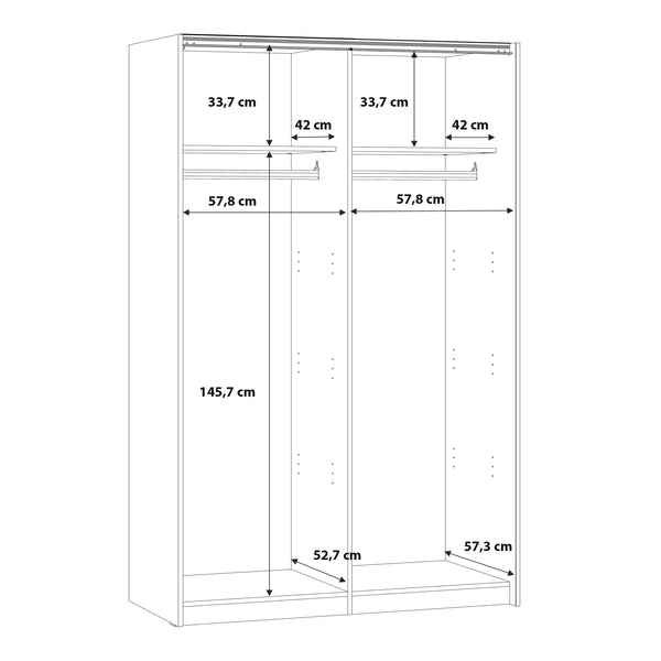 Babetta Sliding Wardrobe in Matt White
