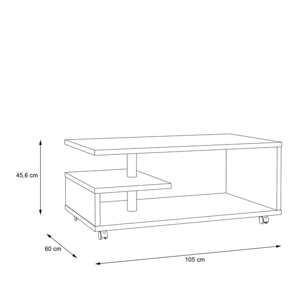 Bailey Coffee Table in Concrete Grey