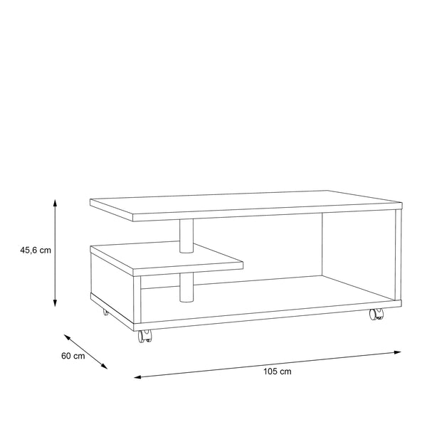 Bailey Coffee Table in Concrete Optic Dark Grey