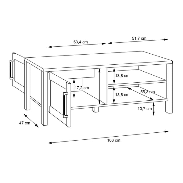 Malte Brun Coffee Table in Waterford Oak