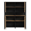 High Rock Storage Cabinet in Matt Black/Riviera Oak