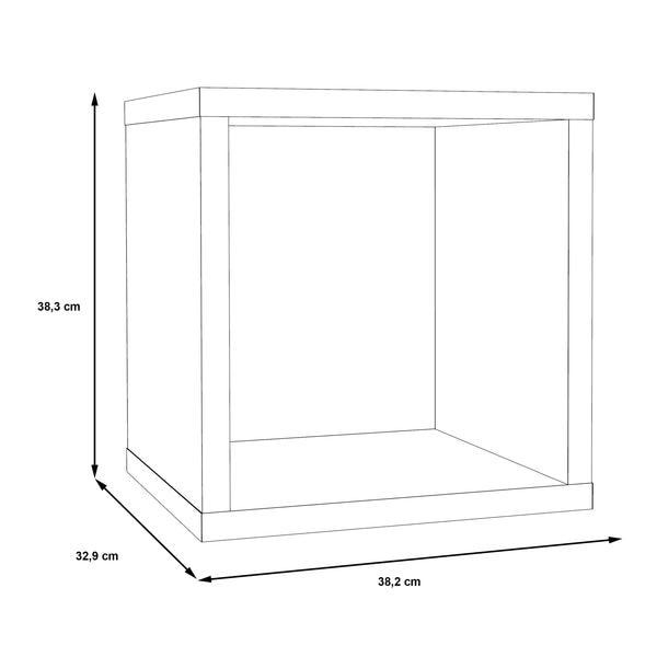 Mauro 1 Shelf Storage Unit in Matt White