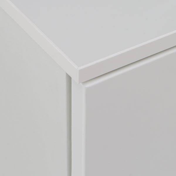 Sienna 4 Chest of Drawers 1 Door in White/White High Gloss
