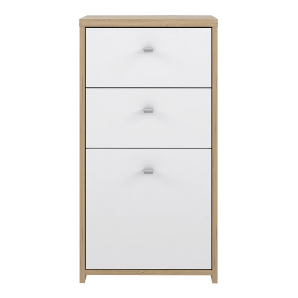 Best Chest Storage Cabinet 2 Drawers 1 Door in Artisan Oak/White