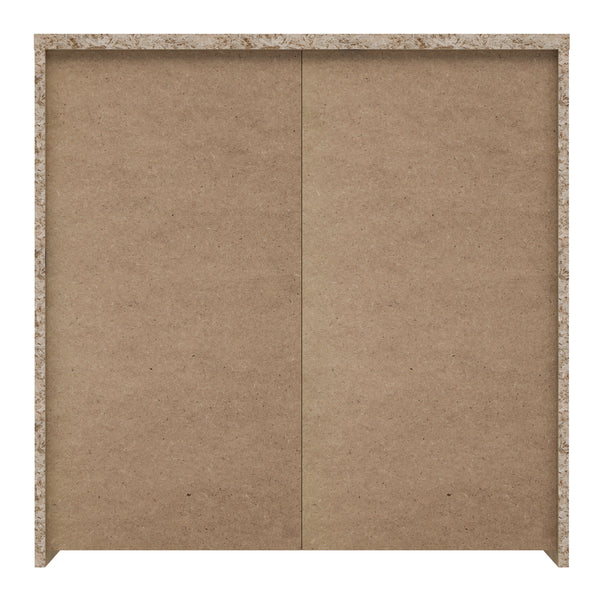 Best Chest Storage Cabinet with 4 Doors in Artisan Oak/White