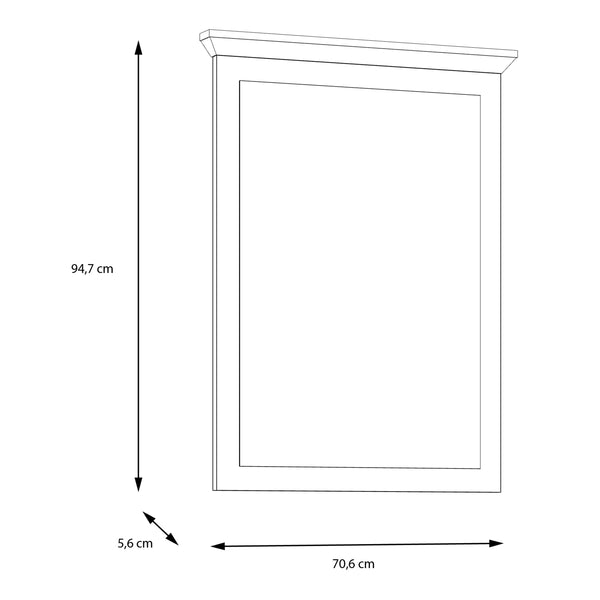 Illopa Mirror in Oak Nelson/Snowy Oak