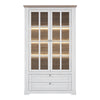 Iloppa Display Cabinet in Snowy Oak/Oak Nelson