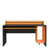 Tezaur Gaming Desk with LED in Matt Black/Orange