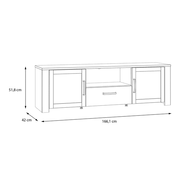 Bohol TV Unit Inc. LED Light in Riviera Oak/Grey Oak