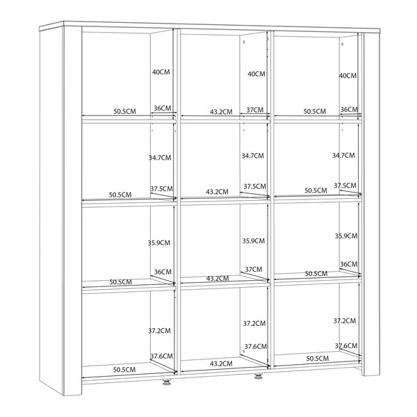 Bohol Large Display Cabinet inc. 4x LED Lights in Riviera Oak/Navy