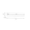 Wensley Wall Shelf in Light Grey and Oak