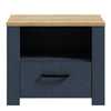 Bohol 1 Drawer Bedside I n Navy Oak