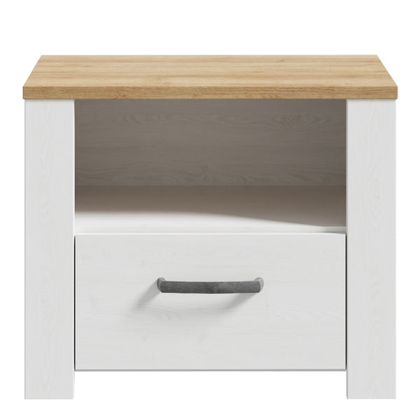 Bohol 1 Drawer Bedside I n Navy Oak