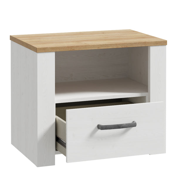 Bohol 1 Drawer Bedside I n Navy Oak