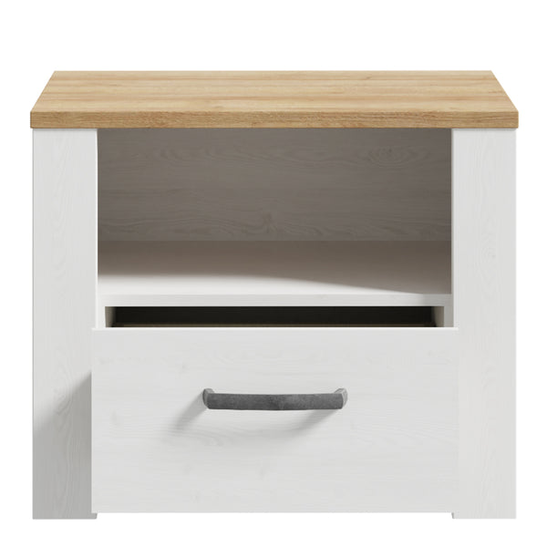 Bohol 1 Drawer Bedside I n Navy Oak