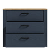 Bohol 3 Drawer Chest in Riviera Oak/Navy