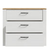 Bohol 3 Drawer Chest in Riviera Oak/White