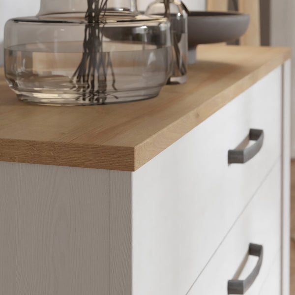 Bohol 3 Drawer Chest in Riviera Oak/White