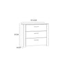 Bohol 3 Drawer Chest in Riviera Oak/White