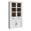 Bohol Display Cabinet 4 Door 1 Drawer in Oak/White