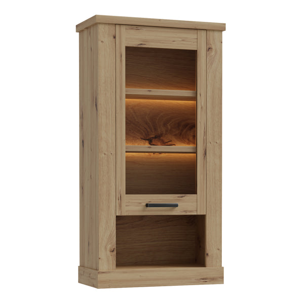 Corona Wall Display cabinet in Artisan Oak