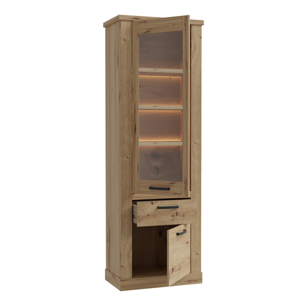 Corona Narrow Display Cabinet in Artisan Oak