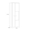 Klara Display Cabinet with 1 Door  and 1 Glass Door in Grey and Oak