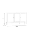 Wensley 3 Door 1 Drawer Sideboard in Light Grey and Oak