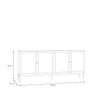 Wensley 4 Door 1 Drawer Sideboard in Light Grey and Oak