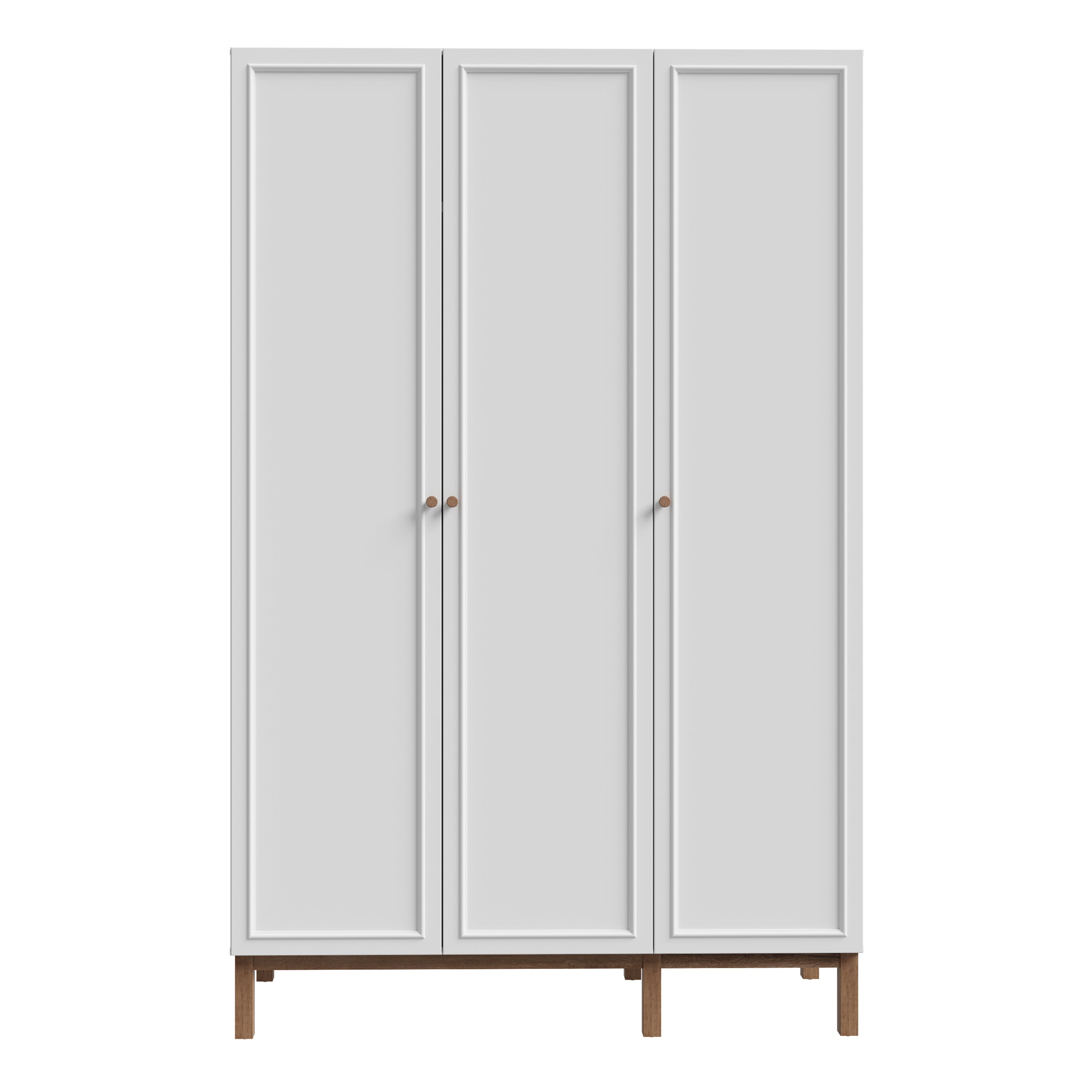 Wensley 3 Door Wardrobe in Light Grey and Oak