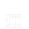 Sali 2 Door 2 Drawer Chest in Light Grey
