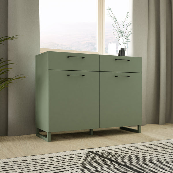 Sali 2 Door  2 Drawer Chest in Sage Green