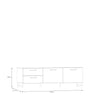 Sali 2 Door 2 Drawer TV Unit in Light Grey