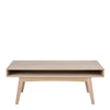 Marte Coffee Table with Open Shelf in White Oak