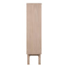 A-Line Display Cabinet with 2 Drawers and 2 Shelves in White Oak