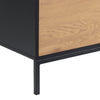 Seaford TV Unit 2 Doors 1 Drawer in Black & Oak