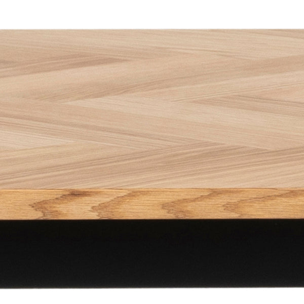 Brighton Dining Table in Oak with Herringbone Effect 180x95cm