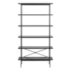 Angus Bookcase with 5 Shelves in Black