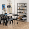 Angus Bookcase with 5 Shelves in Black