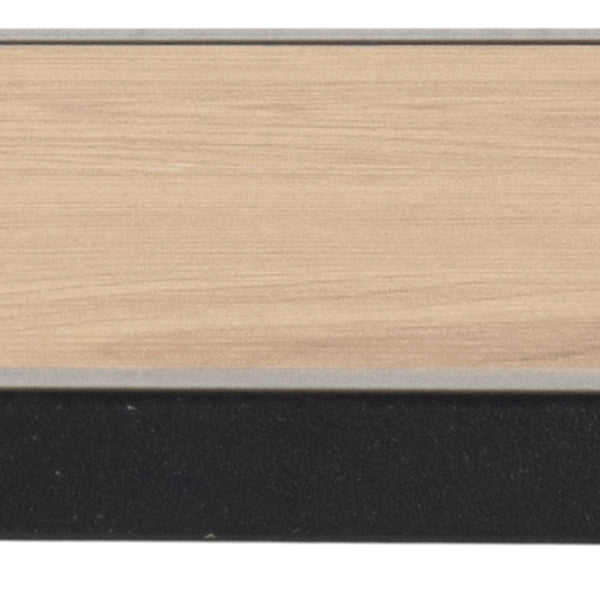 Seaford Black Metal Coat Rack with Oak Top