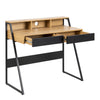 Reece 1 Drawer Office Desk in Oak & Black