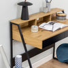 Reece 1 Drawer Office Desk in Oak & Black