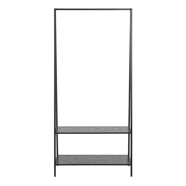 Seaford Clothes Rack with 2 shelves in Black